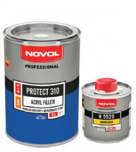 Грунт Novol 310 Protect HS 1л с отвердителем H5520 0,25л, серый