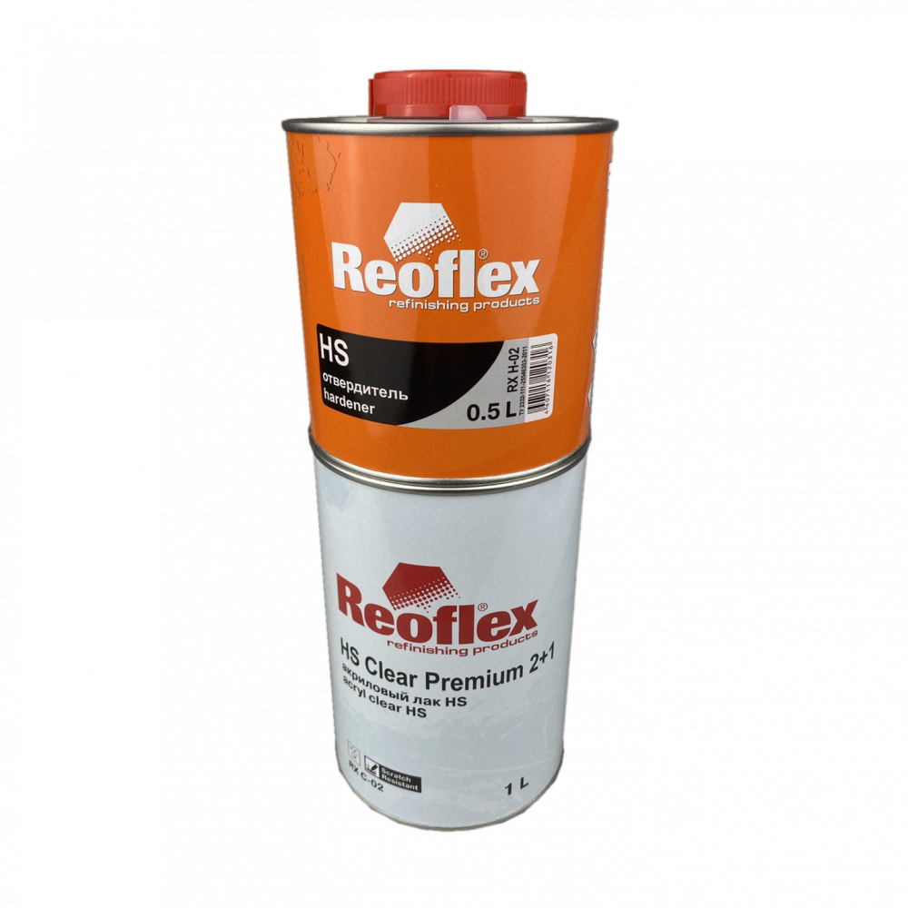 Лак Reoflex 2К HS Clear Premium 2+1 акриловый 1л с отвердителем HS 0,5л3