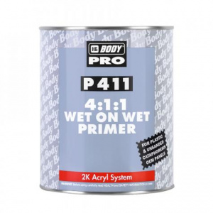 Грунт Body P411 2К 4+1 wet on wet, серый, 1л с отвердителем 729 0.25л