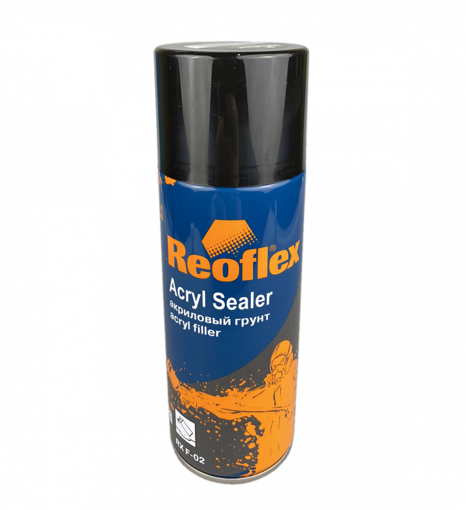 Грунт в аэрозоле Reoflex 1К Acryl Sealer акриловый, 520мл, черный
