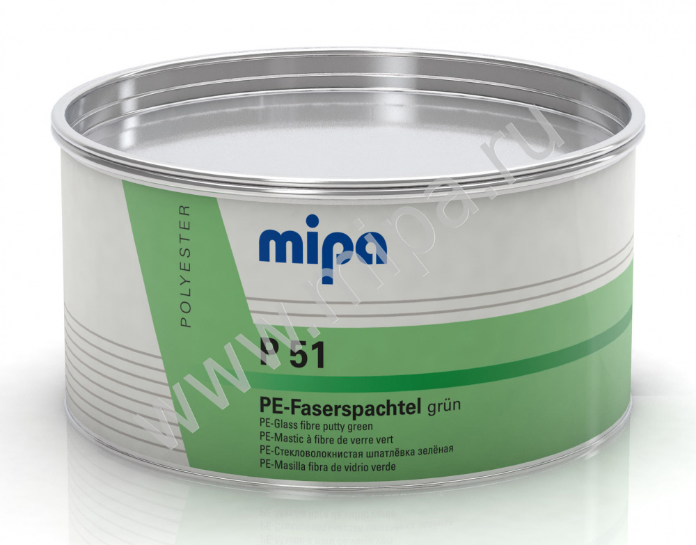 Шпатлевка Mipa P51 GLASS со стекловолокном 1,8кг. с отвердителем
