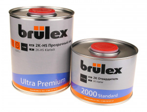 Лак Brulex 2К-НS Ultra Premium 1л с отвердителем 2000 standard 0,5л