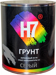 Грунт-наполнитель Н7 2K HS 5+1 акриловый, серый 1,0 л