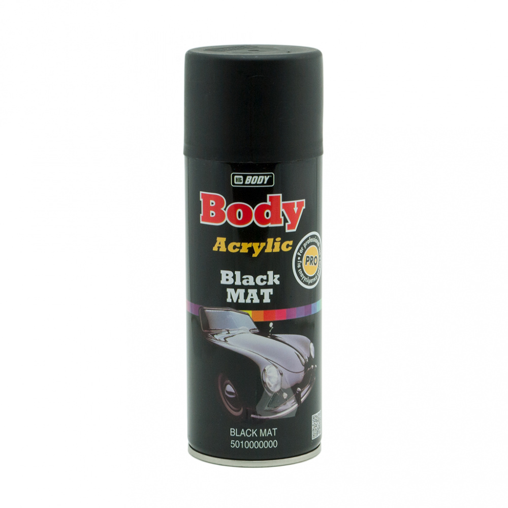 Краска в аэрозоле Body Black MAT черная матовая, 400 мл