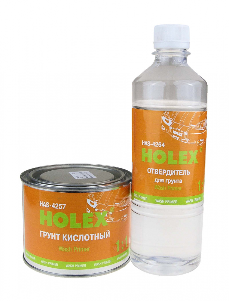 Грунт HOLEX 2K-Wash primer 1:1 кислотный 0,5л + отвердитель 0,5л