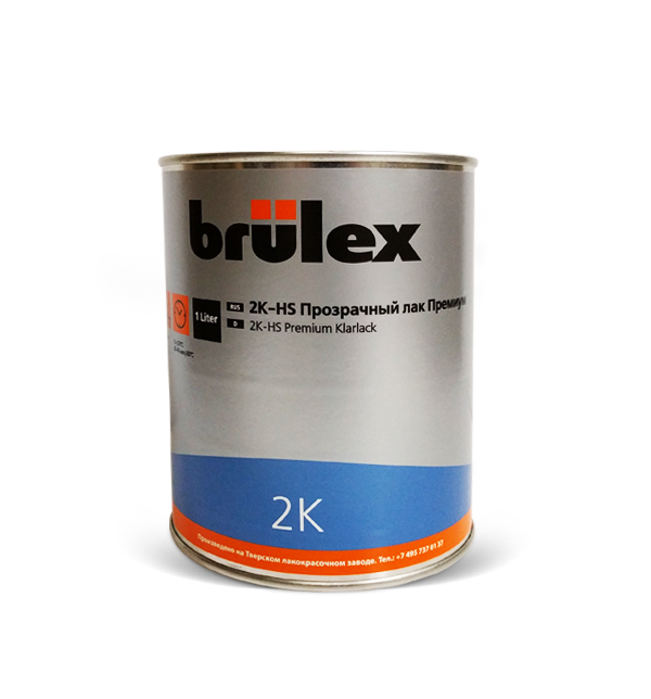 Лак Brulex 2К-НS Premium прозрачный, 1л, без отвердителя