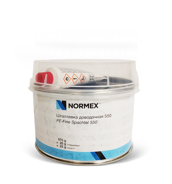 Шпатлевка Normex 550 доводочная, бежевая 1кг с отвердителем