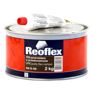 Шпатлевка Reoflex Flex Carbon с углеволокном, черная 2кг с отвердителем