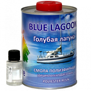 Смола полиэфирная H7 Marine Blue Lagoon 1,0 кг (±0,02) с отвердителем