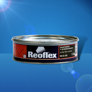 Шпатлевка Reoflex Flex Carbon с углеволокном, черная 1кг с отвердителем