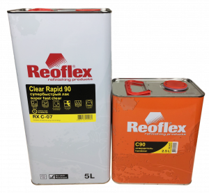 Лак Reoflex 2К Clear Rapid 90 2+1 супербыстрый 5л с отвердителем HS C90 2.5л