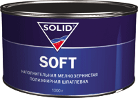 Шпатлевка SOLID Soft мелкозернистая, 1л. с отвердителем 