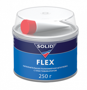 Шпатлевка SOLID Flex с пластификатором, темно-серая 0,25кг. с отвердителем