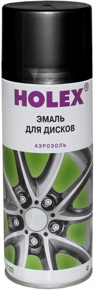 Краска в аэрозоле Holex 1К для дисков серебристая глянцевая, 520мл