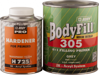 Грунт Body 2К-HS 4+1 (серый), 1л без отвердителя