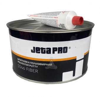 Шпатлевка JETA PRO 5546 Fiber, со стекловолокном, серо-зеленая 1,8кг с отвердителем