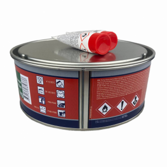 Шпатлевка Reoflex Glass Micro Fiber с микростекловолокном, зеленая, 1кг с отвердителем 2