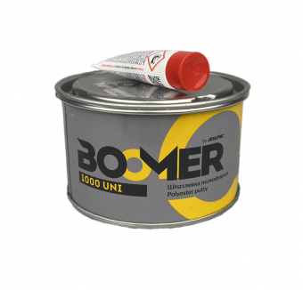 Шпатлевка Boomer Uni полиэфирная универсальная, жёлтая, 0,5кг с отвердителем