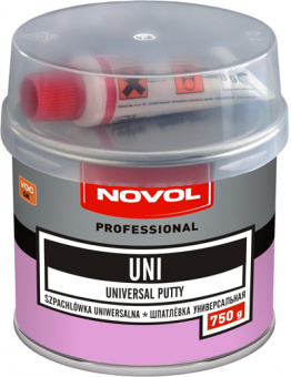 Шпатлевка Novol UNI универсальная, бежевая 0,75кг с отвердителем