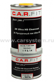 Лак CarFit 2K HS Ultra 2+1 Прозрачный лак 1л с отвердителем 0,5л