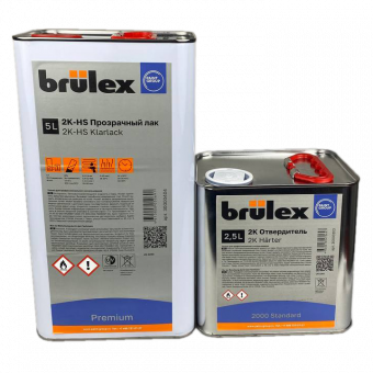 Лак Brulex 2К-НS Premium 5л с отвердителем 2000 standard 2,5л