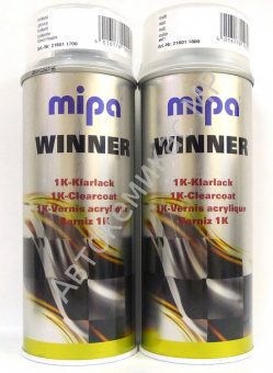 Лак в аэрозоле Mipa Winner Spray Klarlack бесцветный глянцевый 400мл.
