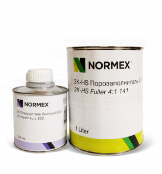 Грунт-наполнитель Normex 2К-HS 141 4+1, 1л с отв. 800 0,25л
