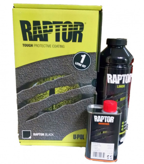 Покрытие защитное Upol Raptor 2K 3+1 повышенной прочности, колеруемое, 0,71л + отв.0,24л
