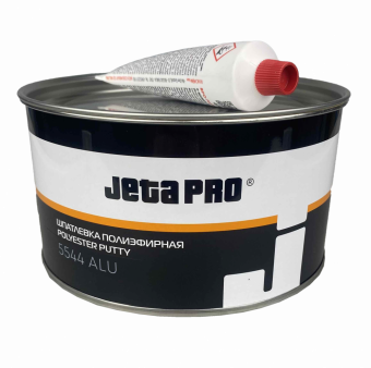Шпатлевка JETA PRO 5544 с алюминием, темно-серая 1,8кг с отвердителем