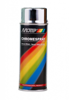 Краска в аэрозоле MOTIP Chromespray с хром-эффектом, 400мл