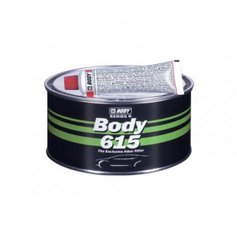 Шпатлёвка Body PROLINE 615 fiber со стекловолокном, зеленая, 0,9кг с отвердителем