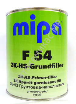 Грунт Mipa F54 2K-HS 4+1 Grundfiller наполнитель 1л. + отвердитель H5 extra kurz 0.25л, черный