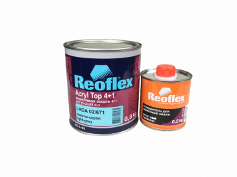 Автоэмаль акриловая Reoflex 4+1 Белая А (компонент), 1кг (комплект с отвердителем)