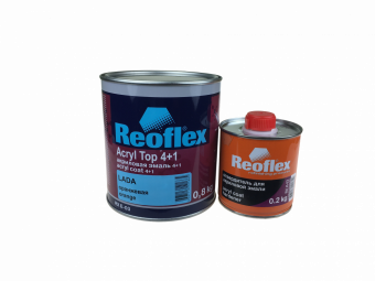 Автоэмаль акриловая Reoflex 4+1 Оранжевая 1кг (комплект с отвердителем)