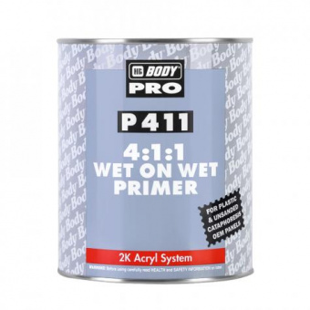 Грунт Body P411 2К 4+1 wet on wet, серый, 1л с отвердителем 729 0.25л