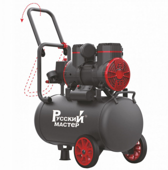 Компрессор Русский Мастер 2-1450F24 безмасляный, 1,45кВт, ресивер 24л.