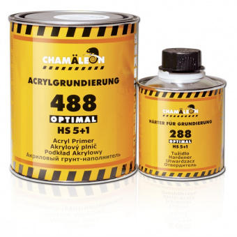Грунт-наполнитель Chamaeleon 488 HS 5:1 белый 1л. + отвердитель 288 0,2л.