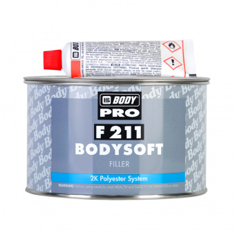 Шпатлёвка BodySoft 211 светло-желтая 0,9кг с отвердителем