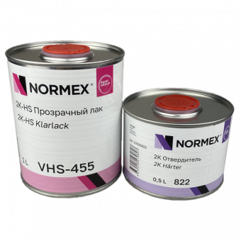 Лак Normex 2К-VHS 455 прозрачный 1л с отвердителем 822 0.5л