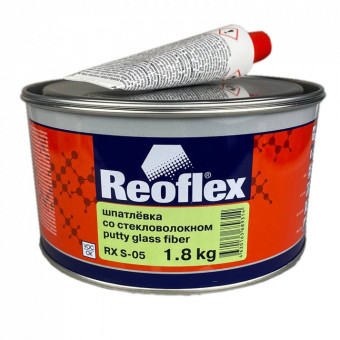 Шпатлевка Reoflex Glass fiber со стекловолокном, зеленая 1,8кг с отвердителем