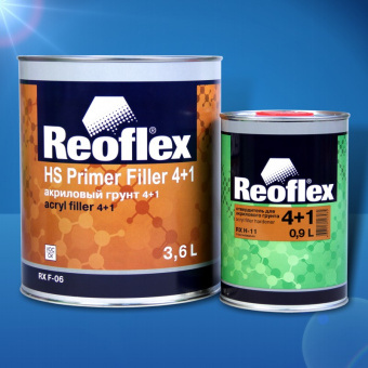 Грунт Reoflex 2К HS Primer Filler 4+1 акриловый 3,6л с отвердитель 0,9л, серый