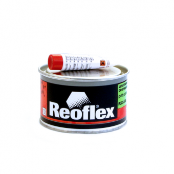 Шпатлевка Reoflex Glass fiber со стекловолокном, зеленая 0,5кг с отвердителем
