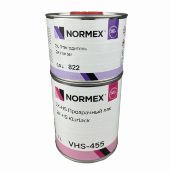 Лак Normex 2К-VHS 455 прозрачный 1л с отвердителем 822 0.5л3