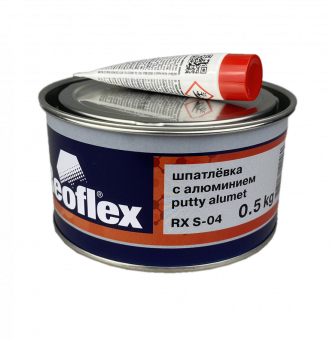 Шпатлевка Reoflex Alumet с алюминием, серая 0,5кг с отвердителем