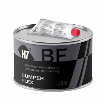 Шпатлевка H7 Bumper Flex эластичная по пластику, серая, 1кг с отвердителем