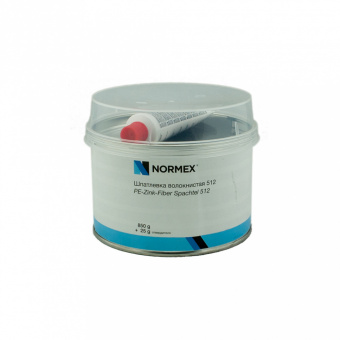 Шпатлевка Normex 512 волокнистая, зеленая 0,875кг с отвердителем