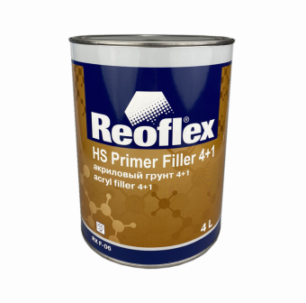 Грунт Reoflex 2К HS Primer Filler 4+1 акриловый 4л, серый
