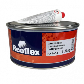 Шпатлевка Reoflex Alumet с алюминием, серая 1,8кг с отвердителем