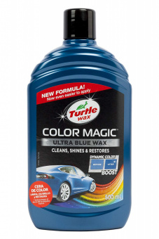 Полироль Turtle WAX Color Magic Ultra Blue восковая синяя 500мл