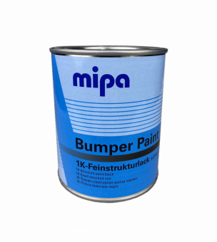 Эмаль для бамперов структурная Mipa 1K Bumper Paint, черная, 1л